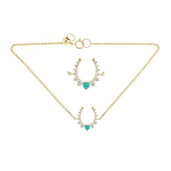 Bracelet with Diamond and Turquoise Dubai