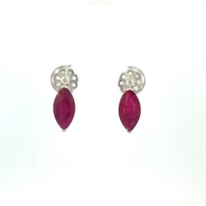 Ruby earrings with Diamonds Dubai