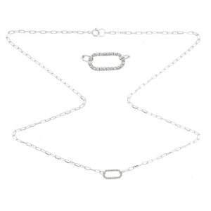 Oval Shaped Diamond Necklace Dubai