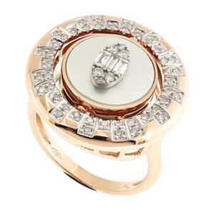 Twisted Rose Gold Diamond Ring Dubai