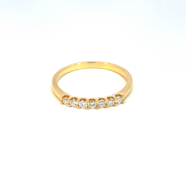 Yellow Gold Half Eternity Ring