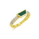 Diamond and Malachite Ring