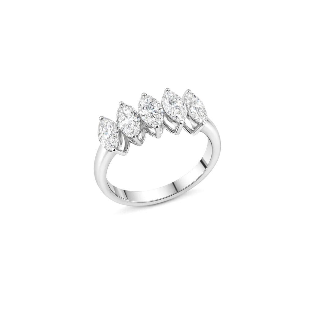 5 Stone Marquise Diamond Ring Dubai