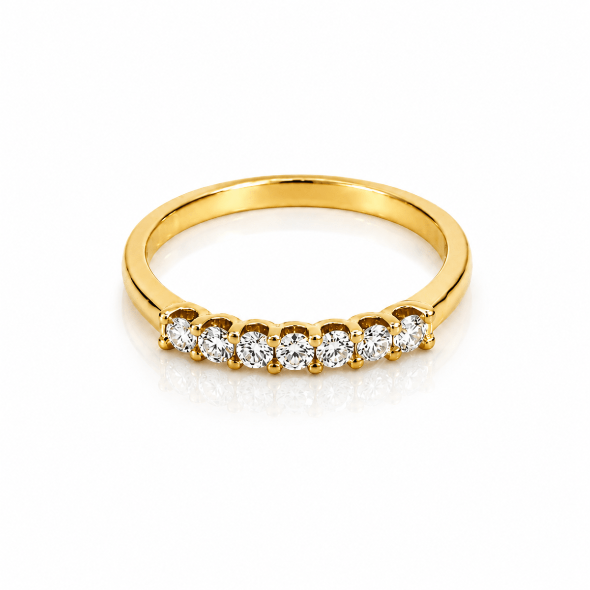 7 diamond Half Eternity Ring - Custom eternity rings Dubai
