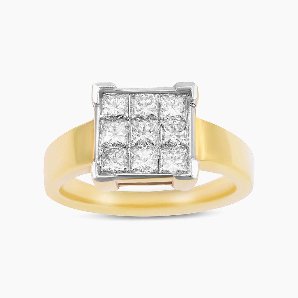 Men's Ring with princess Diamond Dubai