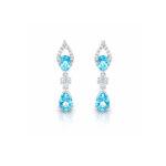 Aquamarine Earrings with diamonds Dubai