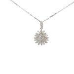 Baguette and round shape diamond pendant Dubai