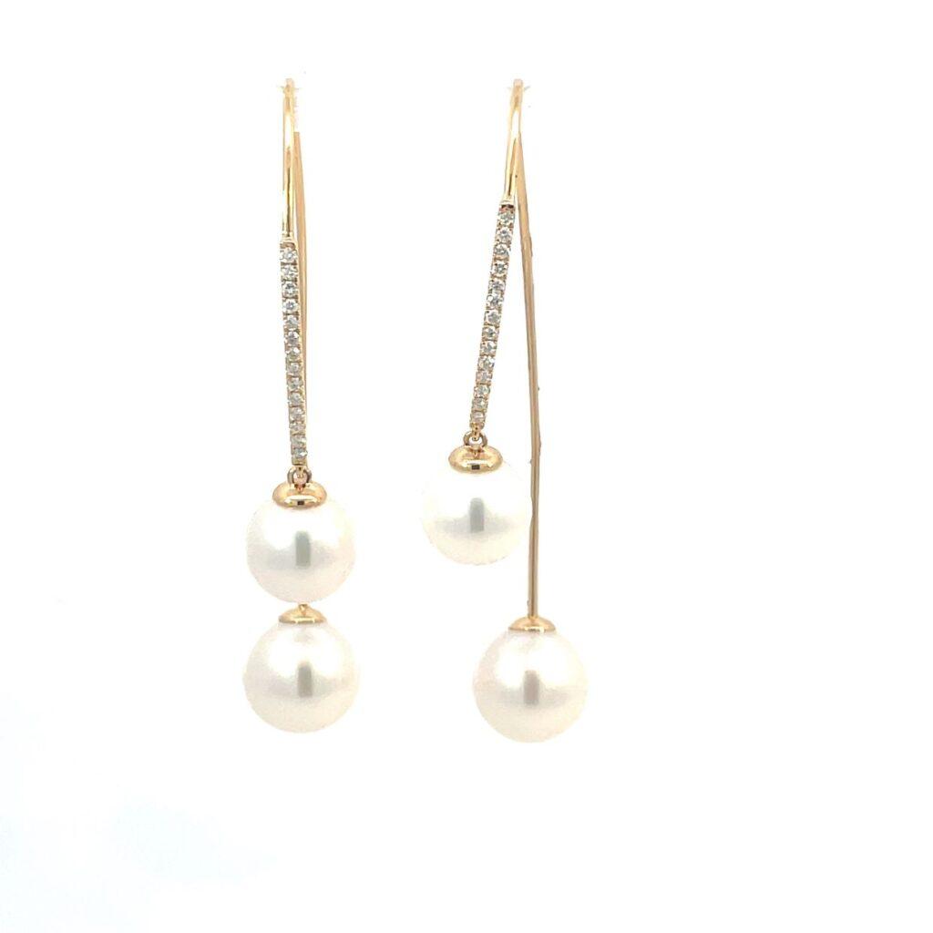 Fancy pearl hoop earrings Dubai