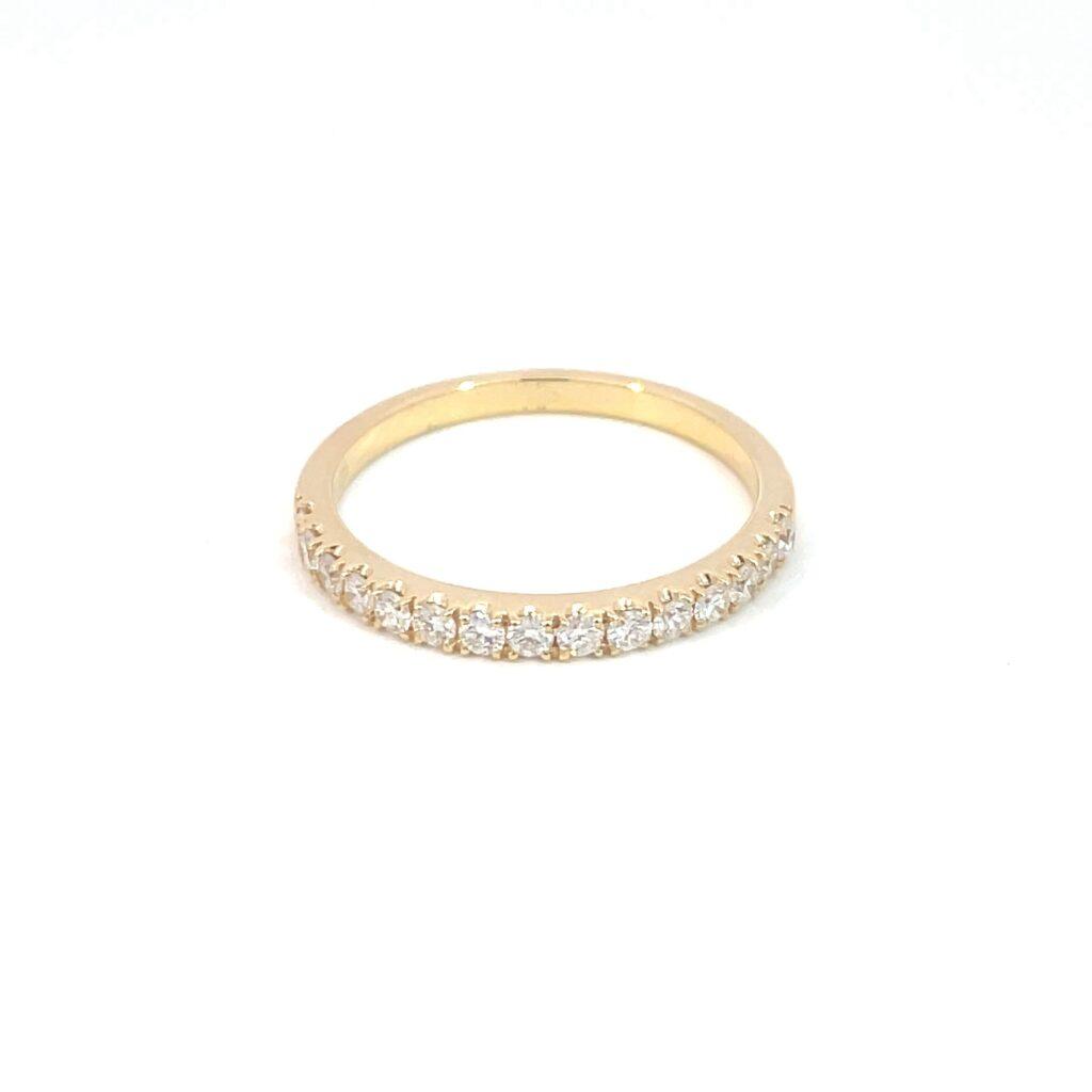 Yellow Gold Half Eternity Ring Dubai