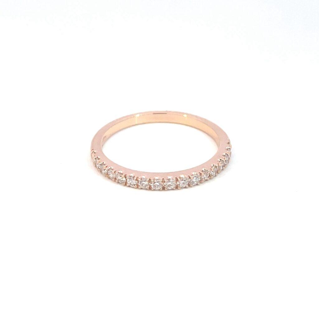 Pave Half Eternity Ring Dubai