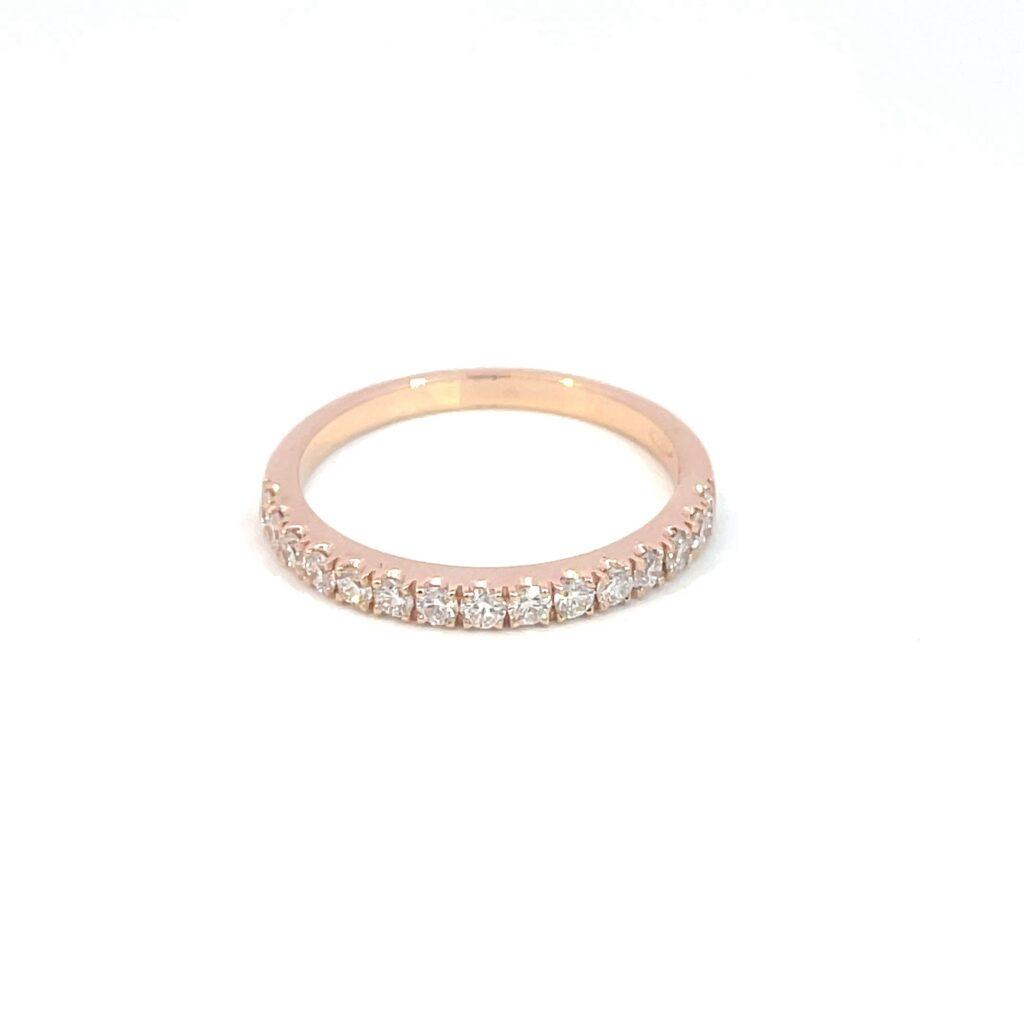 Rose Gold Half Eternity Ring Dubai