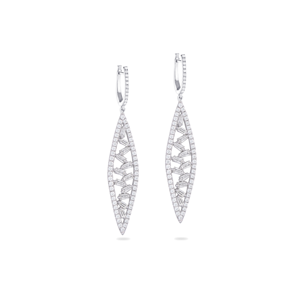 Baguette Diamond Earrings Dubai