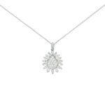 Baguette and round shape diamond pendant