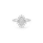 Baguette and round shape diamond ring