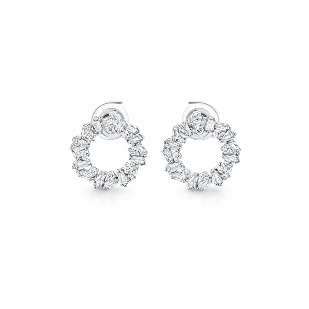 Baguette diamond earrings Dubai