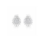 Baguette diamond floral earrings Dubai