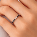 Black and white diamond ring Dubai