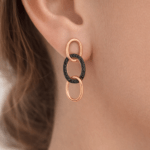 Black diamond Dangling earrings Dubai