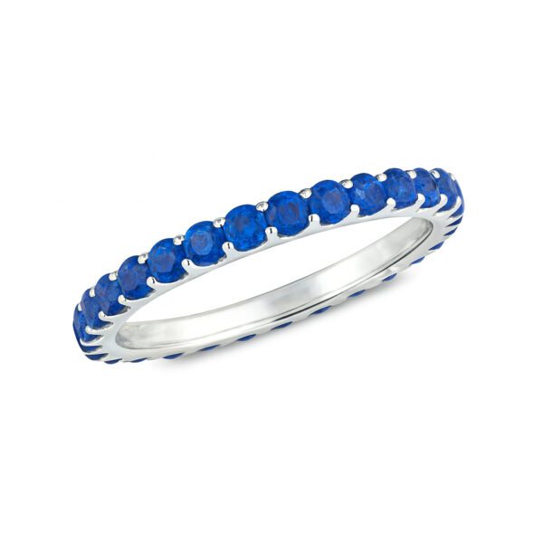 Blue sapphire eternity ring