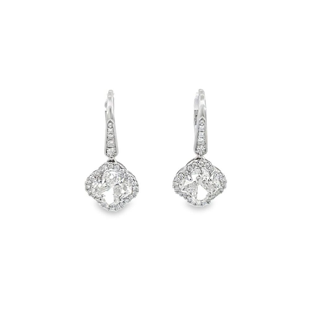 Clover shape diamond earrings Dubai