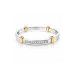 Channel set men's diamond bangle