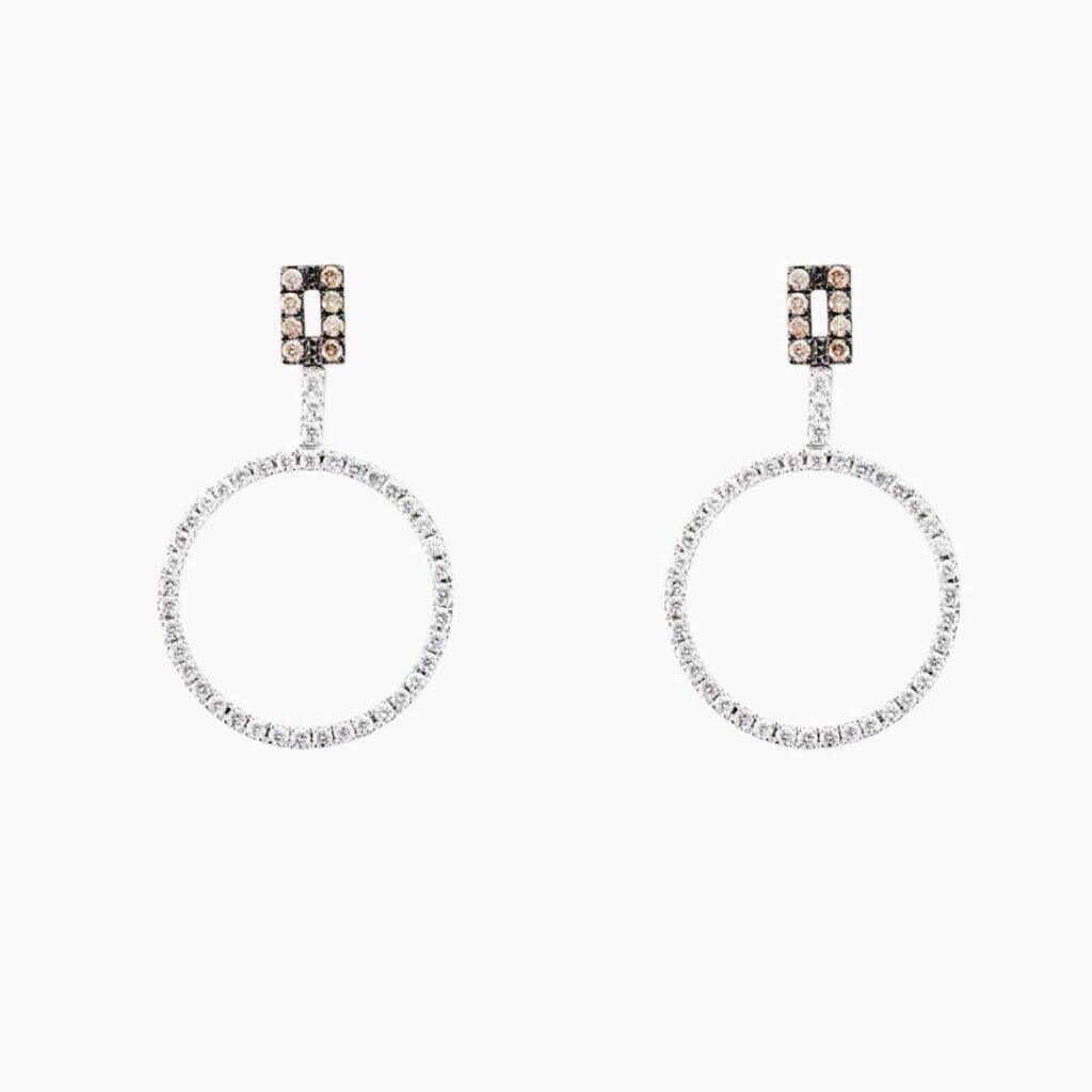 Circle shape Diamond Earrings Dubai