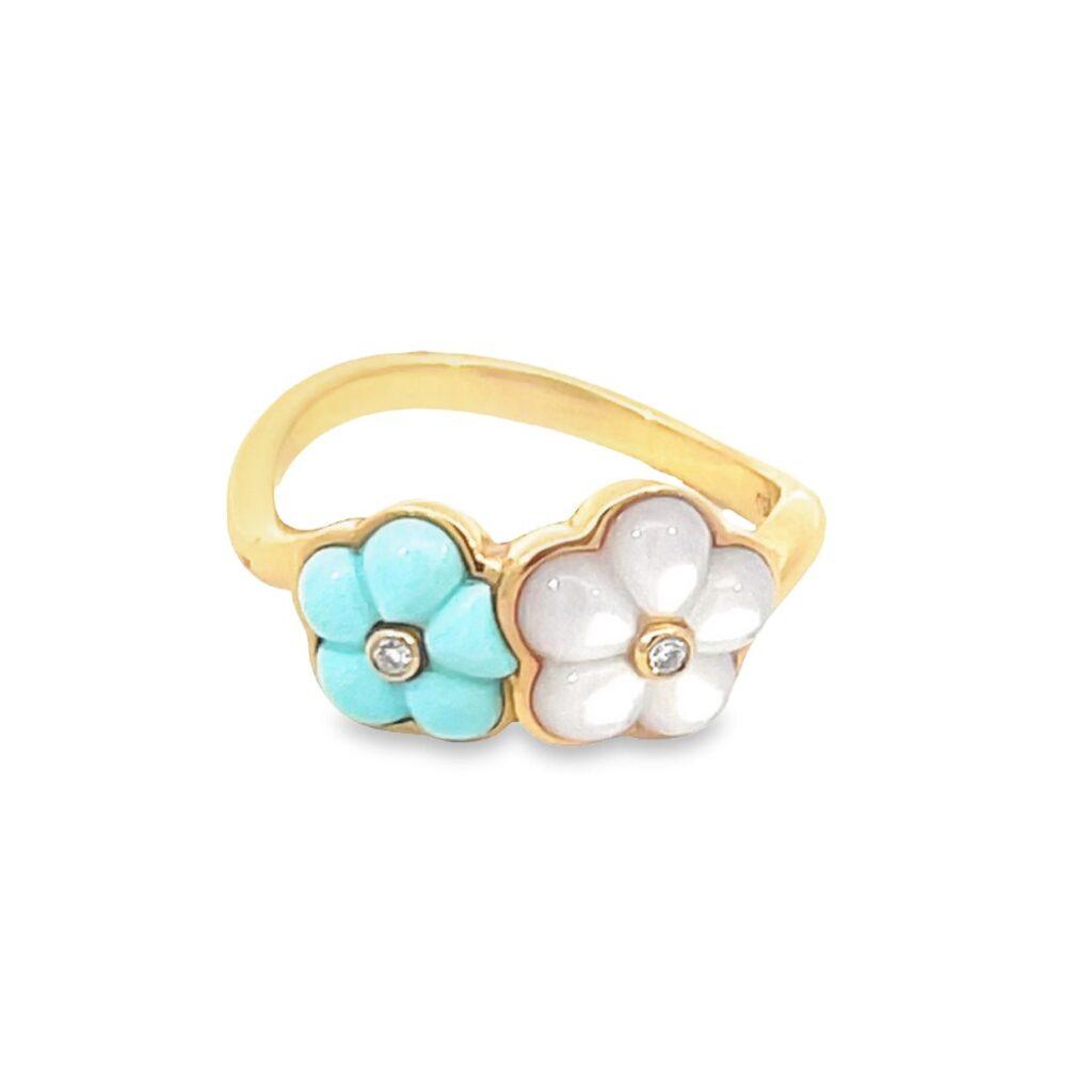 Flower Ring With Mother of Pearl Dubai