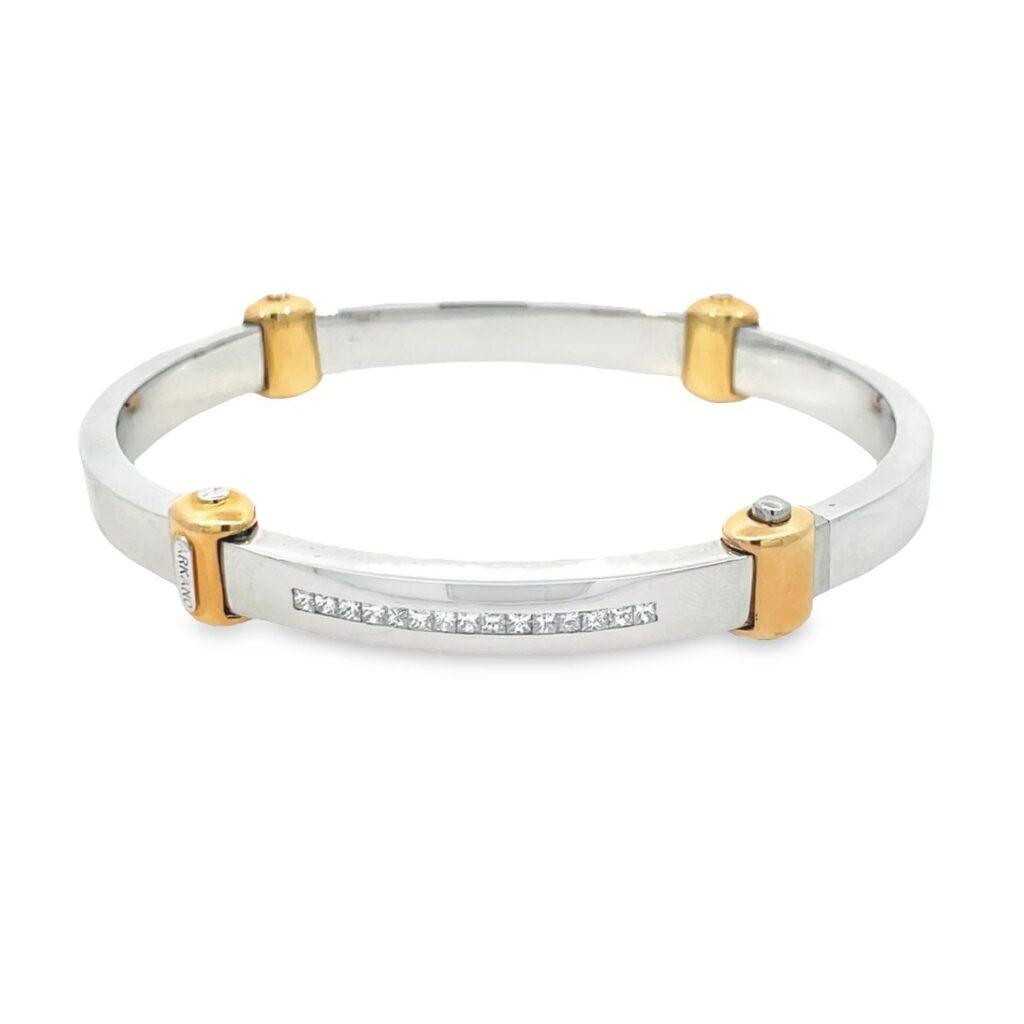 Channel set men's diamond bangle Dubai