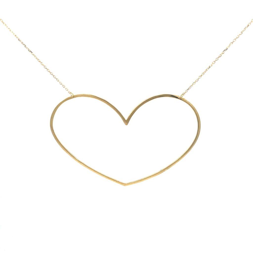 Gold Heart Necklace Dubai
