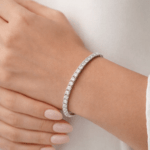 Classic single line Bangle with diamonds