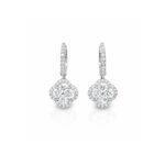Clover shape diamond earrings