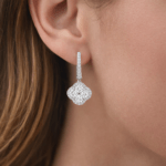 Clover shape diamond earrings Dubai