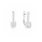 Cluster Dangling Diamond Earrings