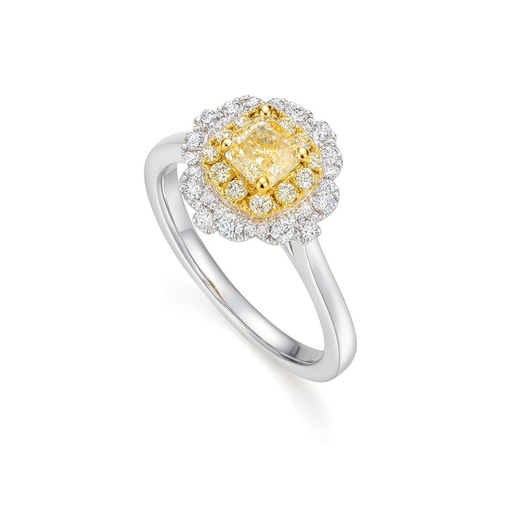 Cushion cut Diamond Ring Dubai