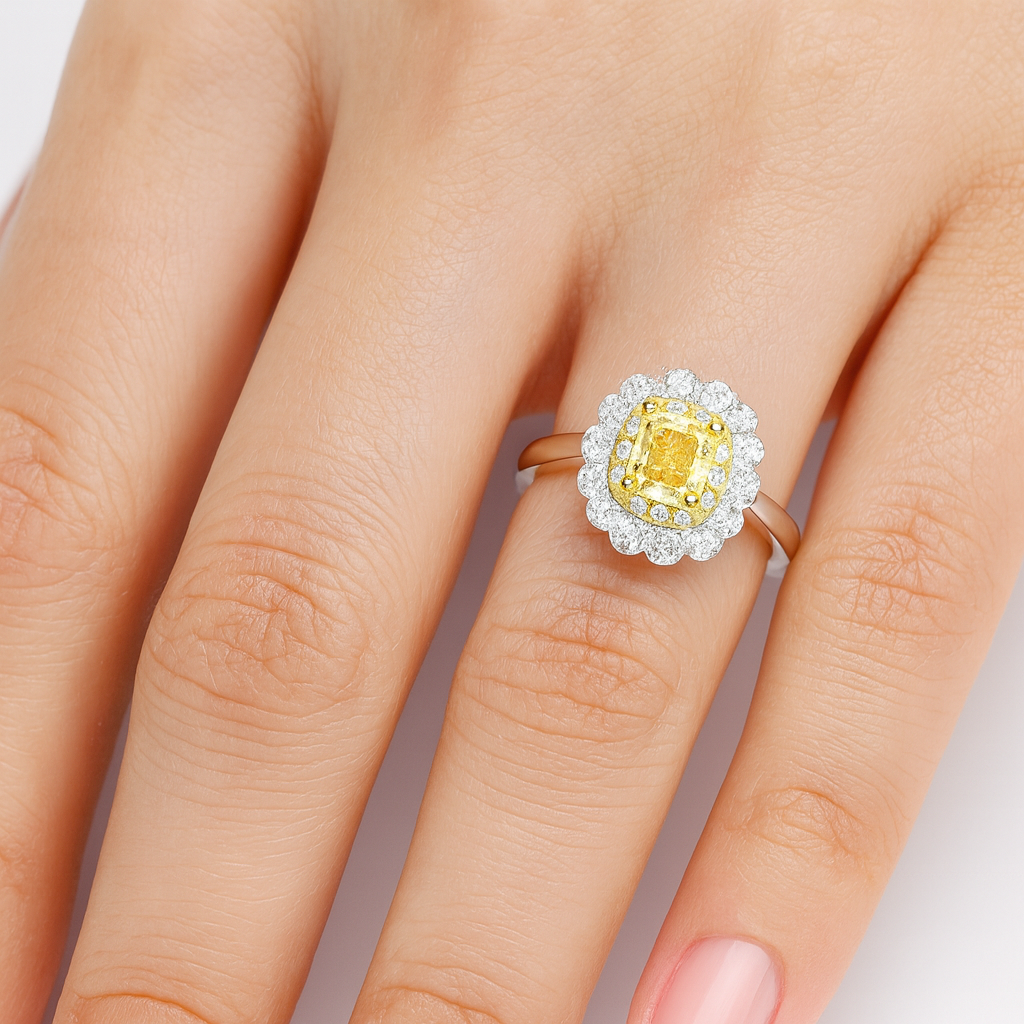 Cushion cut Diamond Ring UAE