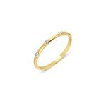 Dainty Half Gold & Diamond Ring