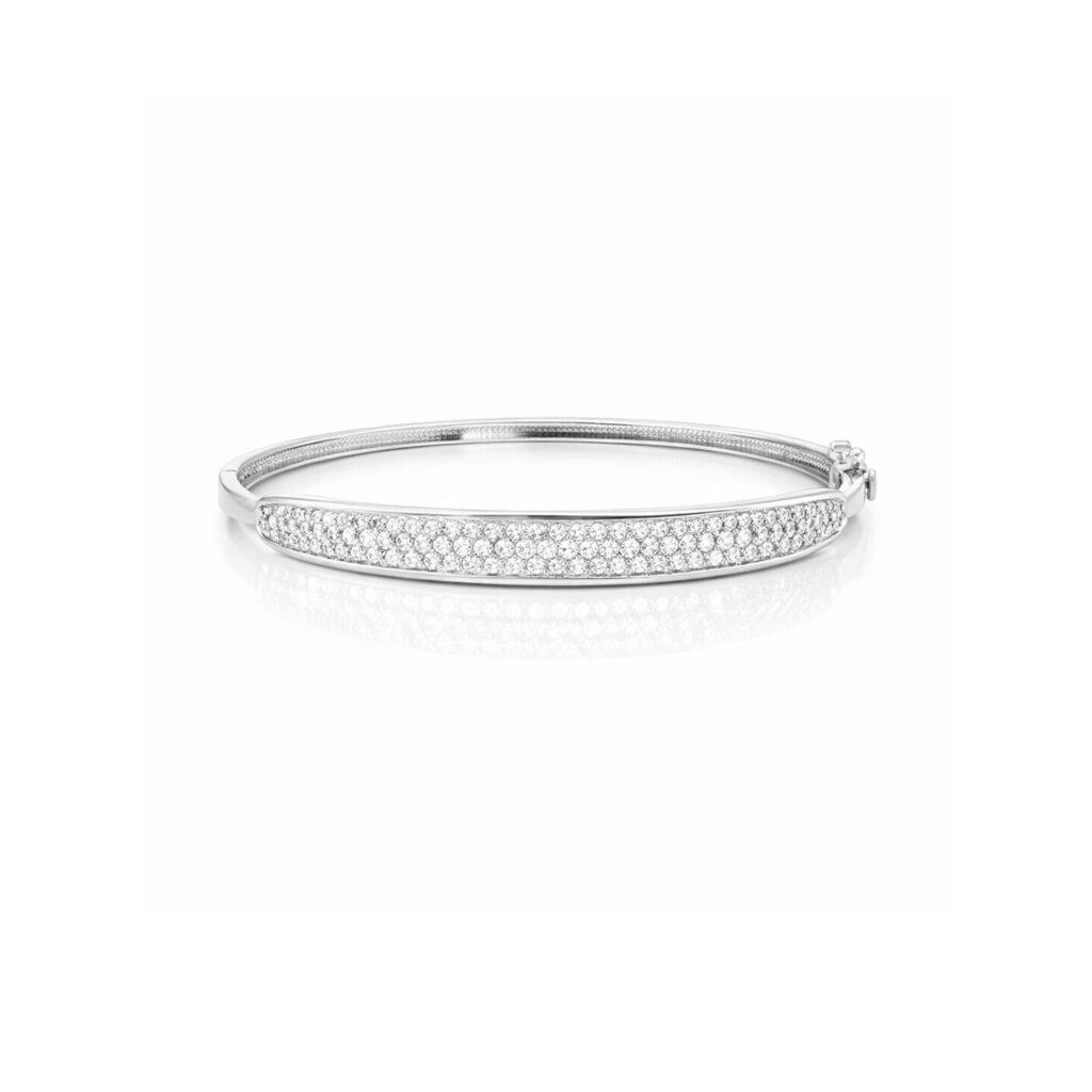 Diamond Bangle in pave setting Dubai