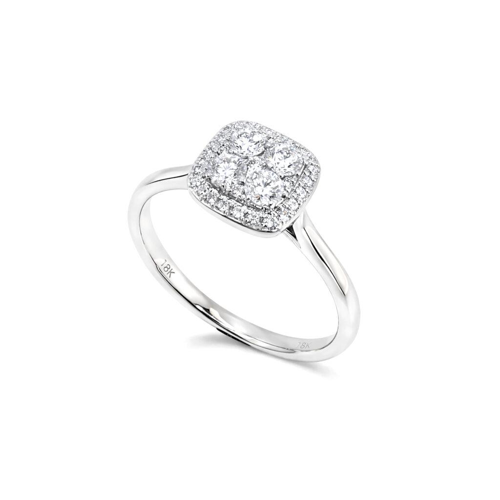 Diamond Cluster Ring