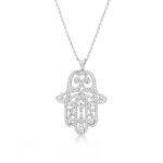 Diamond Hamsa Pendant