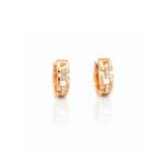 Diamond Hoop Earrings In Rose Gold setting