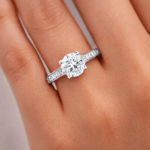 Diamond Ring With shoulder Diamonds Dubai