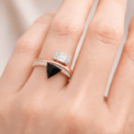 Diamond Ring with Black Onyx