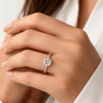 Diamond Ring with Shoulder diamonds