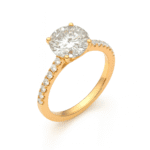 Diamond Ring with Shoulder diamonds Dubai