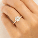 Diamond Ring with Shoulder diamonds UAE