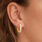 Diamond Small Hoop Earrings