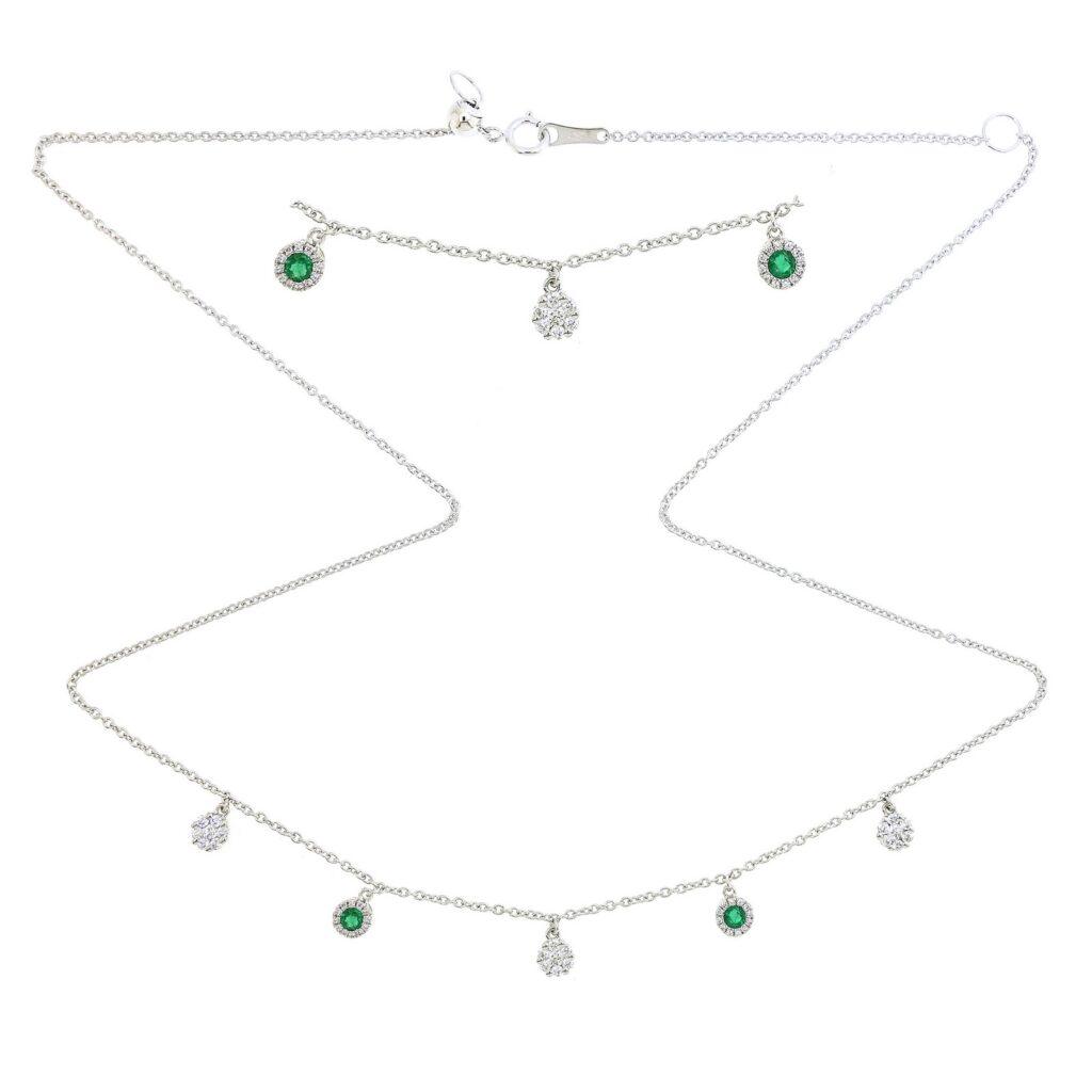 Diamond & Emerald Necklace Dubai