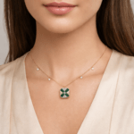 Diamond and Malachite Pendant