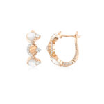 Diamond and Mother of Pearl Earrings Dubai