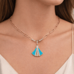 Diamond and Turquoise Pendant
